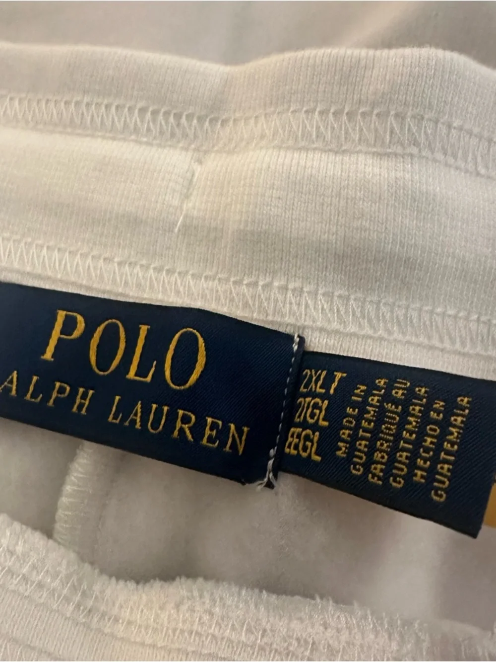 Polo Ralph Lauren Fleece Shorts - White - NEW - Men’s 2XL - Tall - Picture 4 of 5
